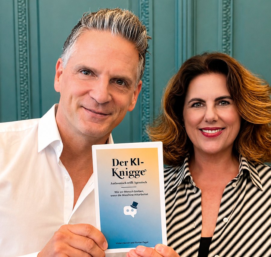 Vivian Hecker und Florian Pagel mit dem KI-Knigge